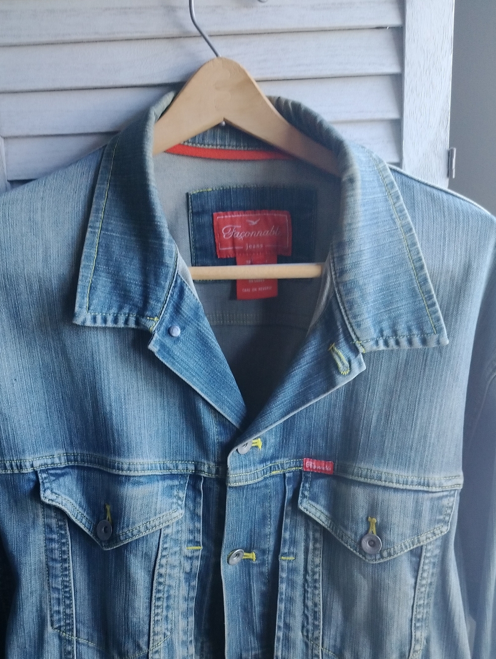 Faconnable Men's Vintage Lightweight Denim Jacket